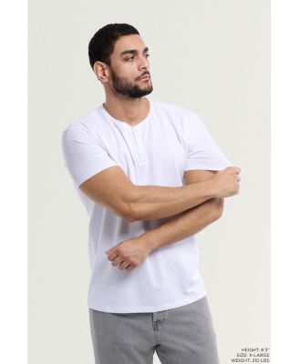 X RAY Big & Tall Basic Henley Neck Short Sleeve T-Shirt