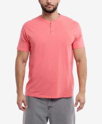 X RAY Big & Tall Basic Henley Neck Short Sleeve T-Shirt