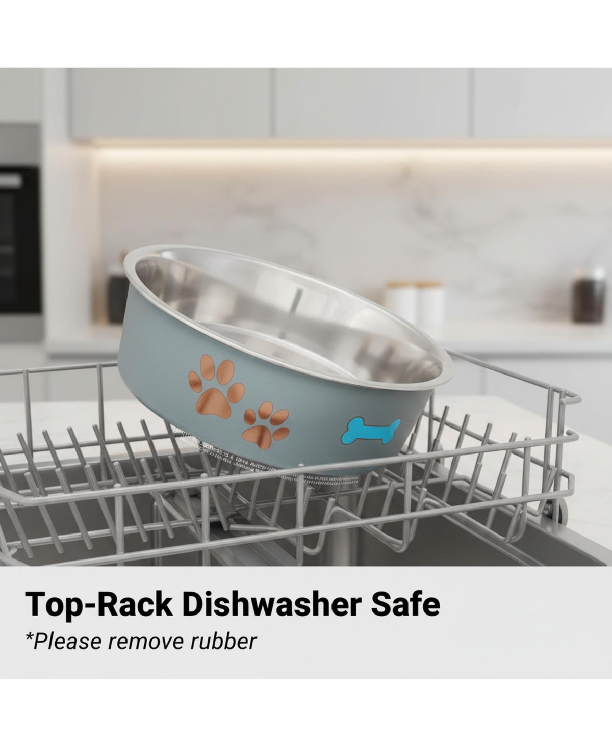 Aronkl Stainless Steel Dog Cat Bowl Spill Proof Durable Dishwasher Safe Travel Feeder