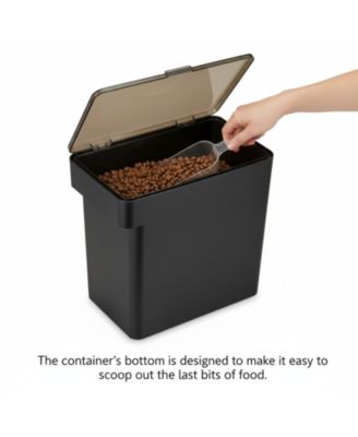 Airtight Pet Food Storage Container Transparent Lid Handle 15Lbs 32Gallon 12Quart