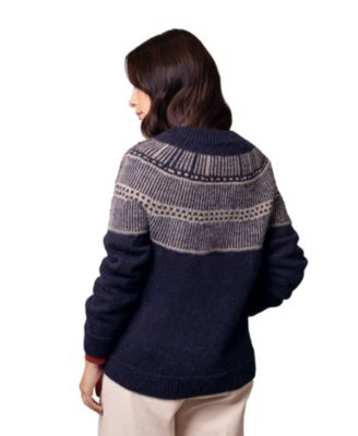 Women's British Wool Yoke Stitch Cardigan