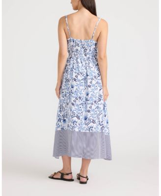 Women's Sleeveless V-Neck Plunge Maxi Dress