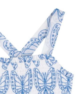 Girls' 7-16 Butterfly Eyelet Sleeveless Dress