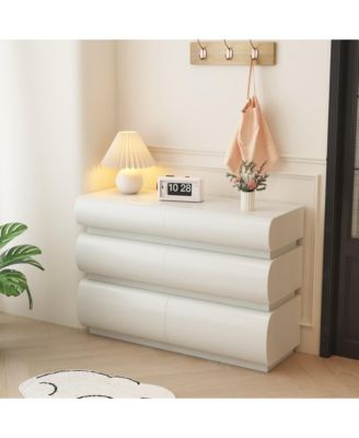 6 Drawer Dresser for Bedroom, Dresser No Handle, Modern 6 Chest of Drawers with Wide Storage