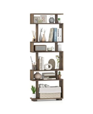 6-Tier Slim Bookcase with Anti-Tipping Kit