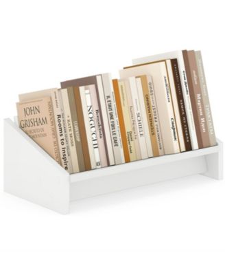 Tilting V-Shaped Desktop Bookshelf Organizer