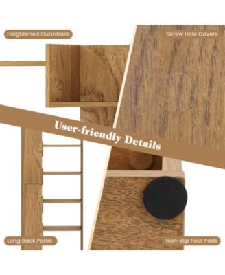 6-Tier Wooden Bookcase with Open Display Shelves