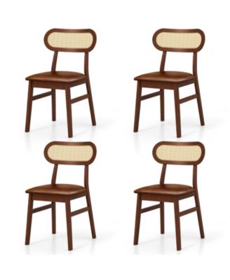 Set of 2 Mid Century Wooden Dining Chairs for Indoor Use
