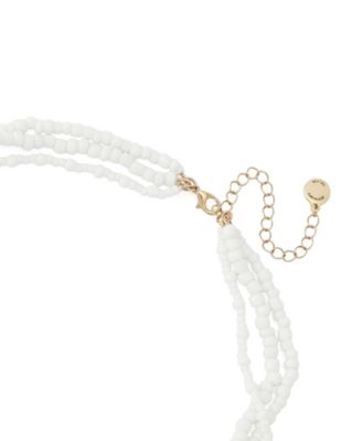 White Vintage Luxe Shell Beaded Layered Necklace