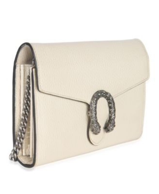 Mystic White Dollar Calfskin Mini Dionysus Chain Wallet