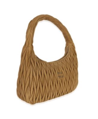 Brown Suede Matelasse Wander Hobo