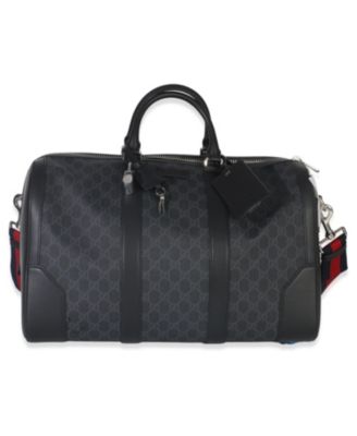 Black GG Supreme Canvas Web Duffle Bag