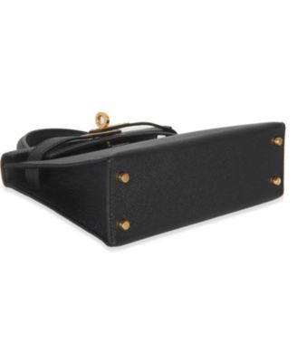 Black Epsom Sellier Mini Kelly II 20 GHW