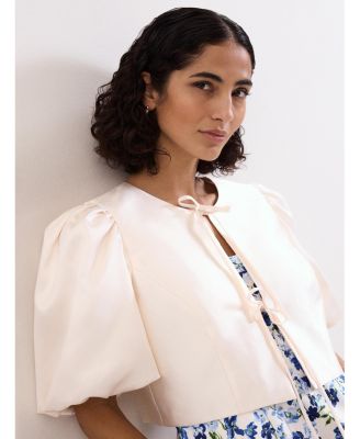 Women's Paulina Cropped Puff-Sleeve Jacket