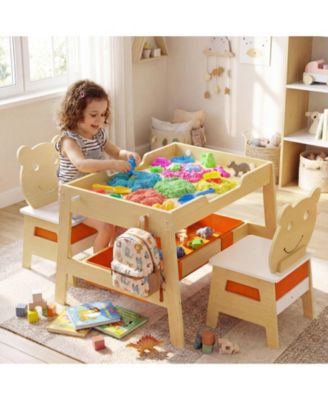 Toddler Table and Chairs Five in One Art Desk with Boards