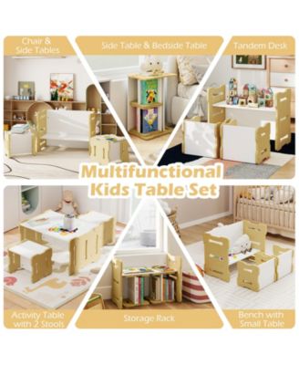 3 Piece Toddler Table and Stool Activity Set