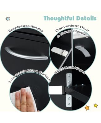 Wooden Kids Study Desk and Chair Student Workstation Set