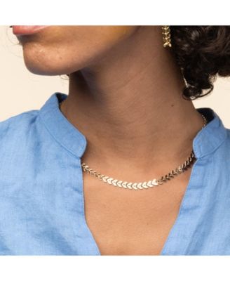 Elara Chevron Necklace and Earring Set Trendy Statement