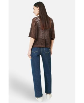 Women's Crochet Edge To Edge Cardigan