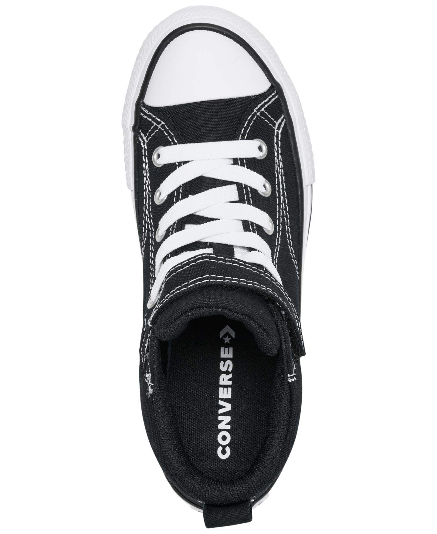 Детские кроссовки Converse Little Kids Chuck Taylor All Star Malden Street Casual, цвет: Чёрный / Белый — фото 5