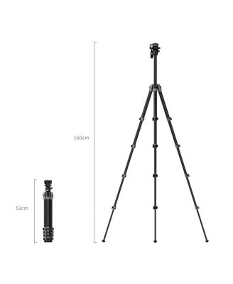 AP255Pro 5-Section Carbon Fiber Portable Video Tripod
