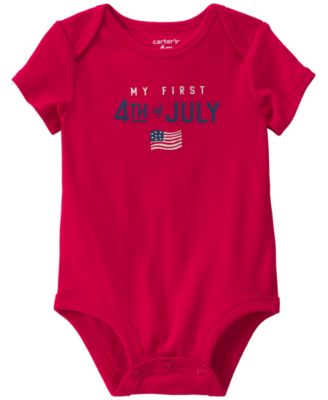 Baby Boys' or Girls' Fourth of July Short-Sleeve Bodysuit