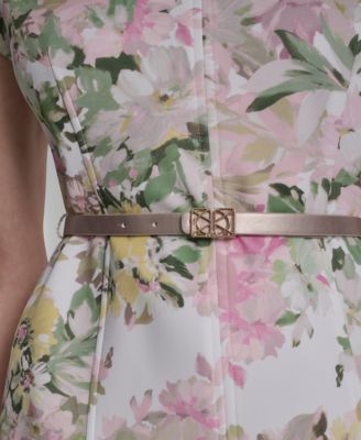 Women's Short-Sleeve Crewneck A-Line Dress