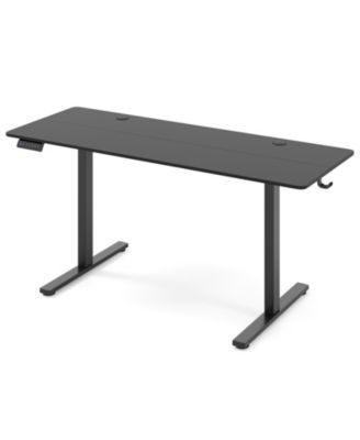Standing Desk with 3 Memory Heights, 2 Hanging Hooks and Cable Management Holes