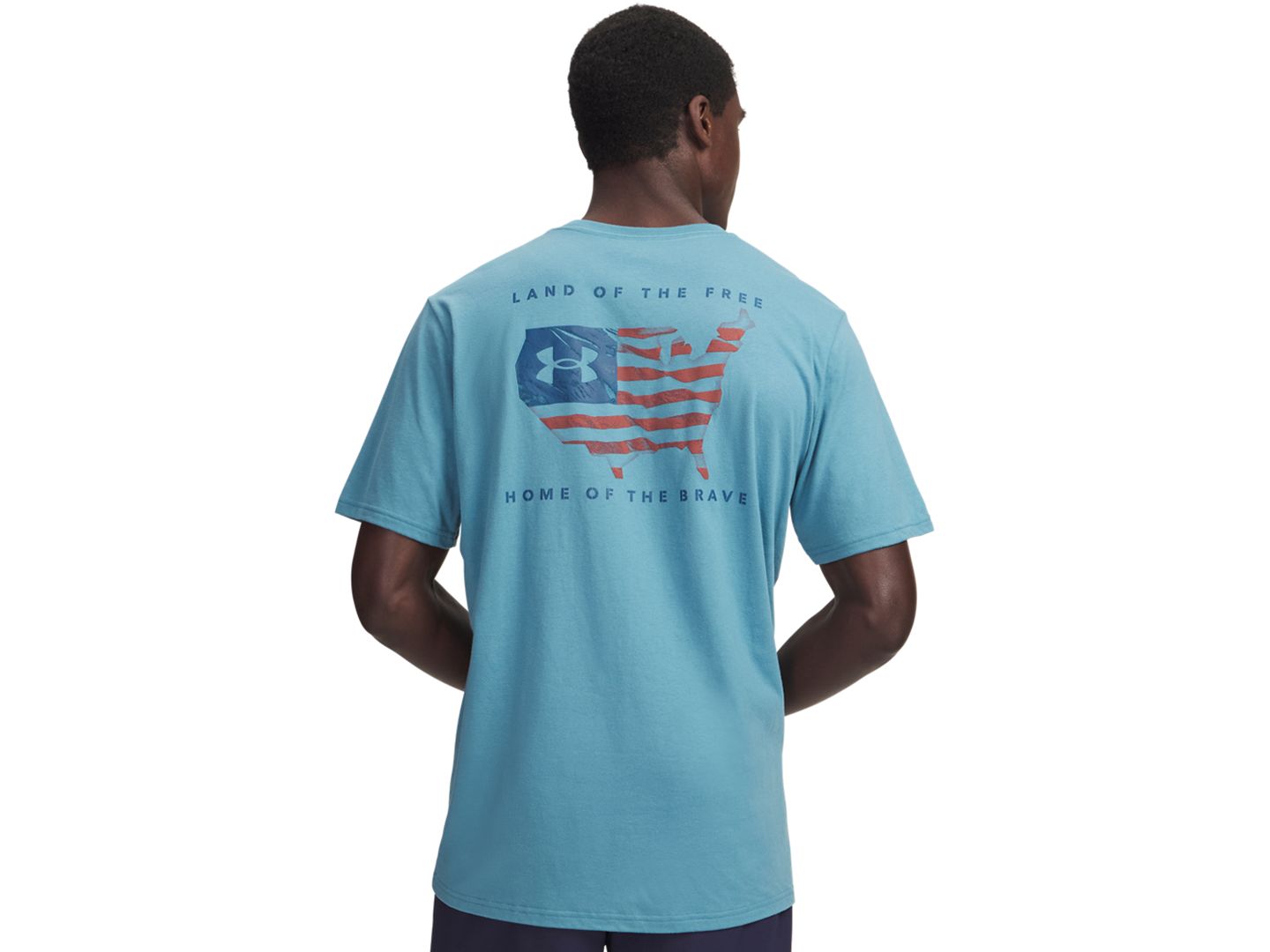 Мужская футболка Under Armour Freedom Flag USA Short-Sleeve, цвет: Синий — фото 3