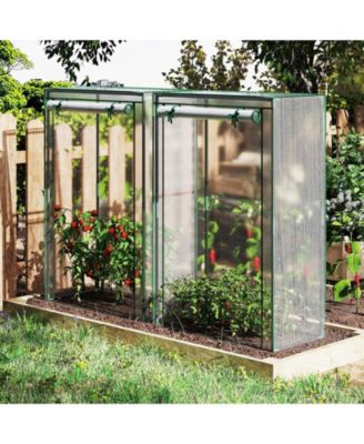 Portable Mini Greenhouse with Roll Up Zippered Door