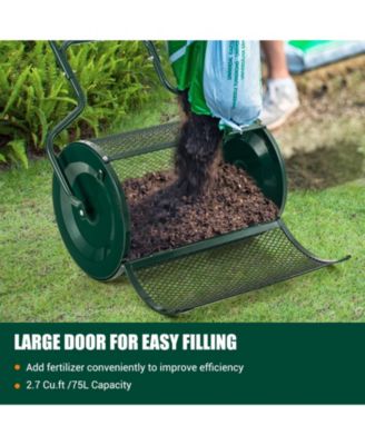 24 in Peat Moss Spreader with Side Latches and Handle