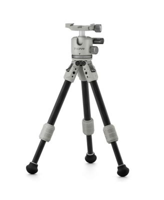Tabletop Ball Head with 1-Stage Carbon Fiber Tripod Legs, Snow White
