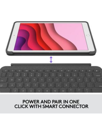 Combo Touch Case for iPad (7th, 8th, 9th Gen) with Precision Trackpad, Backlit Keyboard, Smart Connector Technology, Graphite