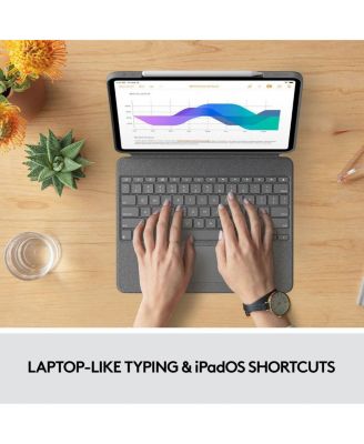 Combo Touch Backlit Keyboard Case with Trackpad for Apple 12.9" iPad Pro 5th and 6th Gen, Oxford Gray