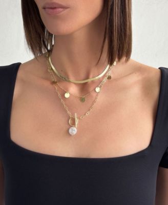 Pearl Gold 3-Layer Necklace