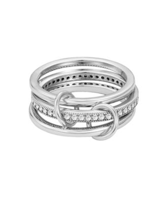 Silver Connected 3-Piece Stack Ring