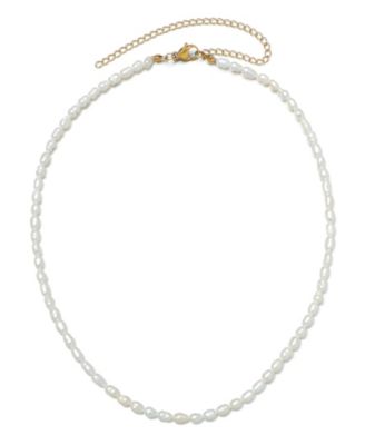 Tarnish Resistant Freshwater Pearl Seed Strand Necklace