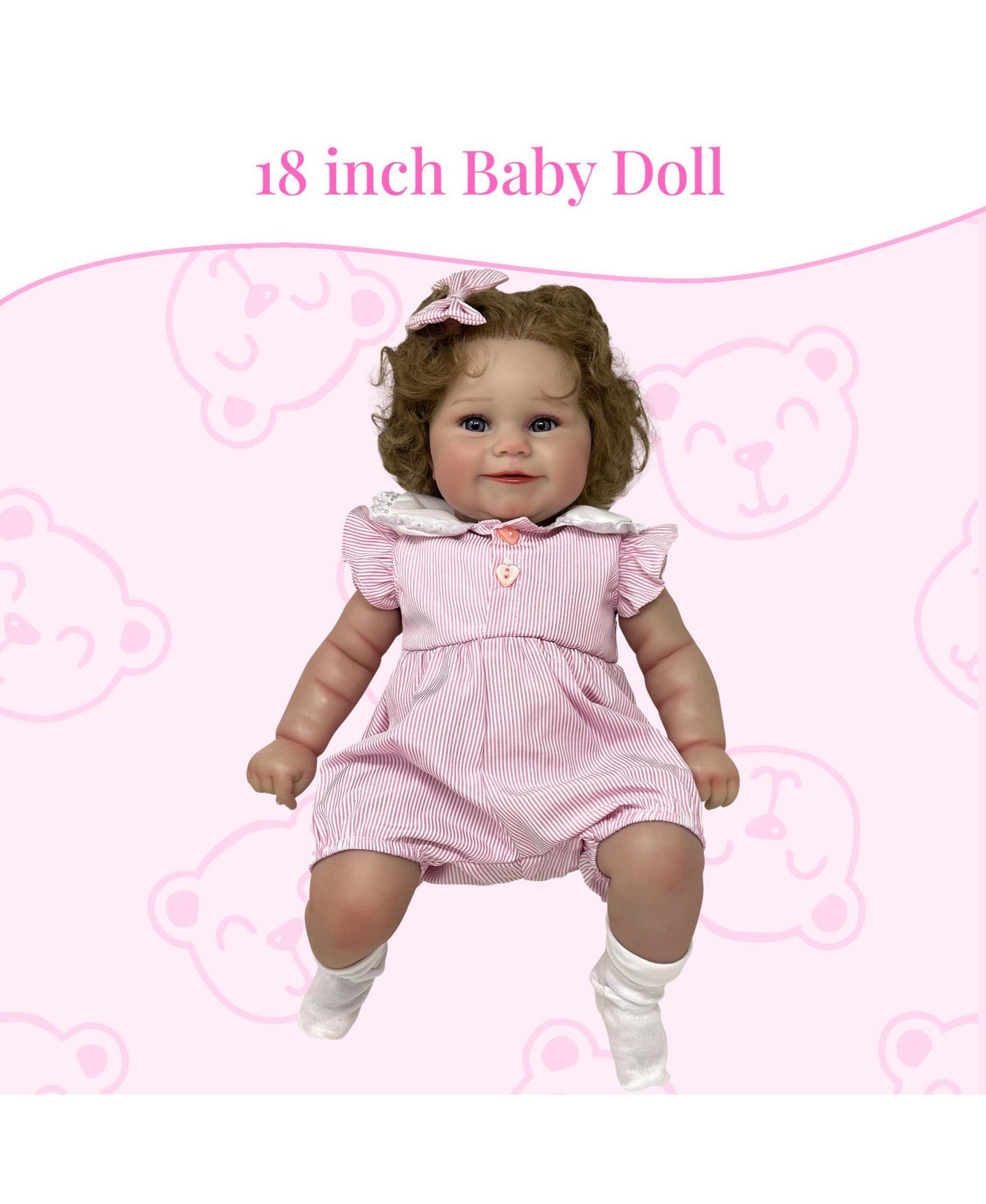 Кукла-реборн The New York Doll Collection 18 дюймов, как живая, цвет: Белый — фото 3