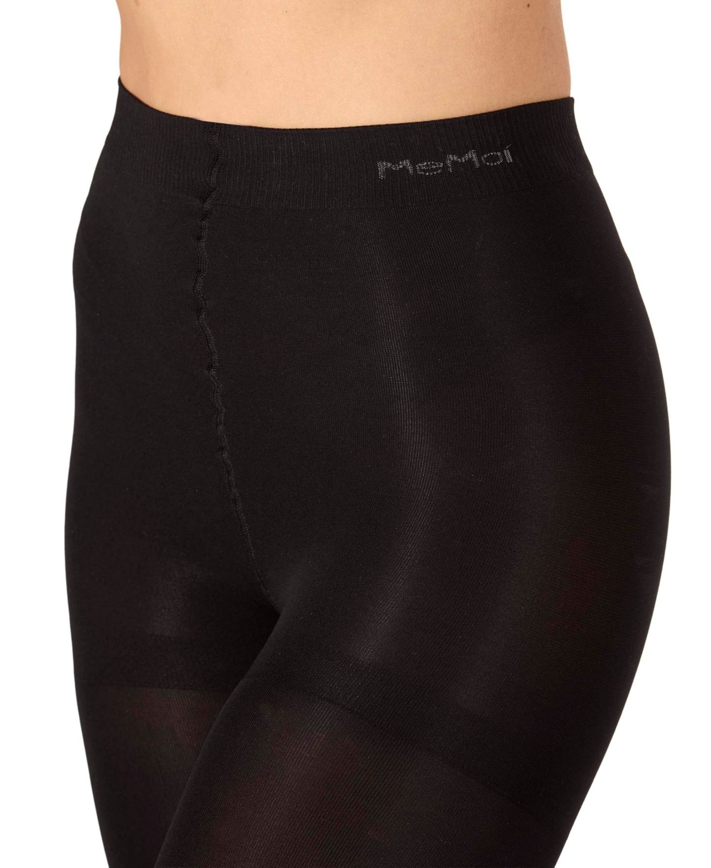 Женские колготки MeMoi Super Matte 100 Denier Opaque Footless Tights, цвет: Чёрный — фото 2