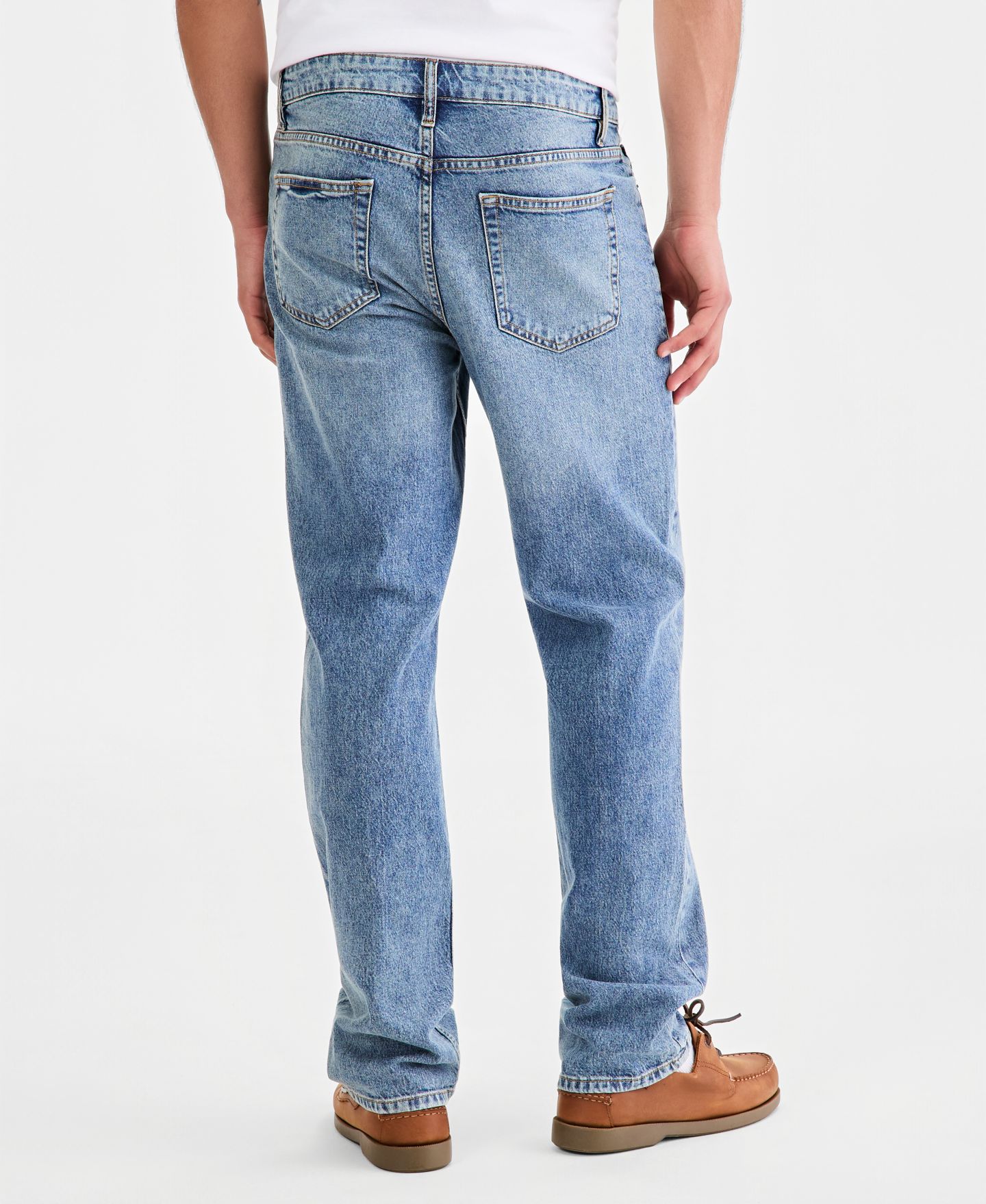 Мужские джинсы Sun + Stone Harvest Straight-Fit, цвет: Варёный — фото 3
