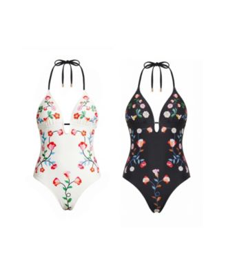 Women's Noir Bloom Reversible One Piece Swimsuit