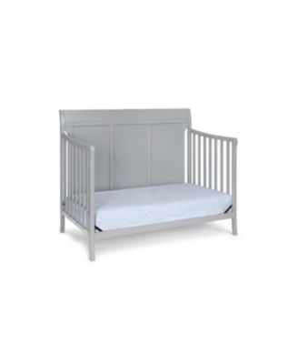 4 in 1 Modern Sleigh Convertible Crib Gray Solid Wood Adjustable Mattress Height