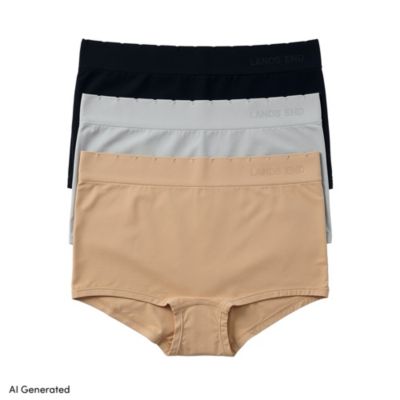 Women's Mid Rise Boyshort Soft Fit Seamless 3 Pack Panties