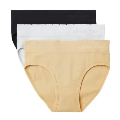 Women's Mid Rise Bikini Brief Soft Fit Seamless 3 Pack Panties