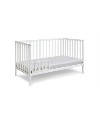 3 in 1 Convertible Solid Wood Island Crib White Adjustable Mattress