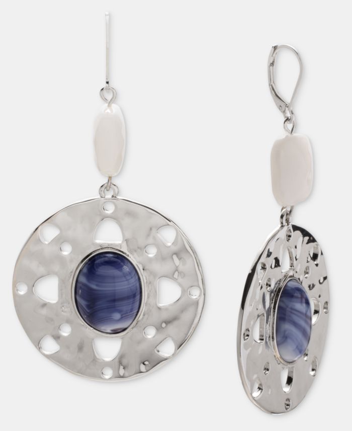 Style & Co Silver-Tone Stone Drop Earrings