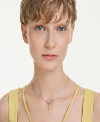 Ariana Grande x Y Necklace, Mixed Cuts, Dragonfly, Multicolored, Rhodium Plated