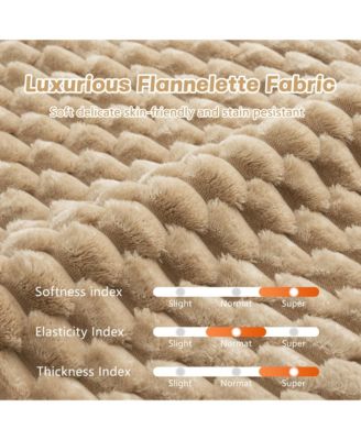  Modern Modular Sectional Sofa, Flannelette Fabric Couch, Oversized 2-Seater Couch with Deep Seat and Anti-slip Design for Living Room