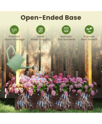 70 in Wooden Raised Garden Bed with Lattice Trellis