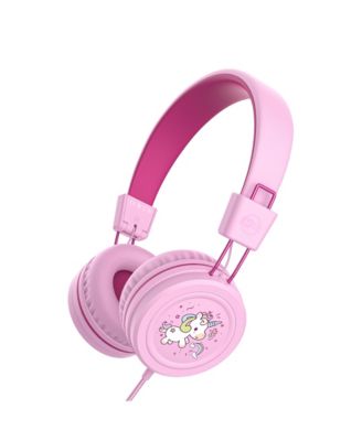 KidJamz KJ55AUX 3.5mm Safe Listening Kid's Headphones with Headset and Color Graphics